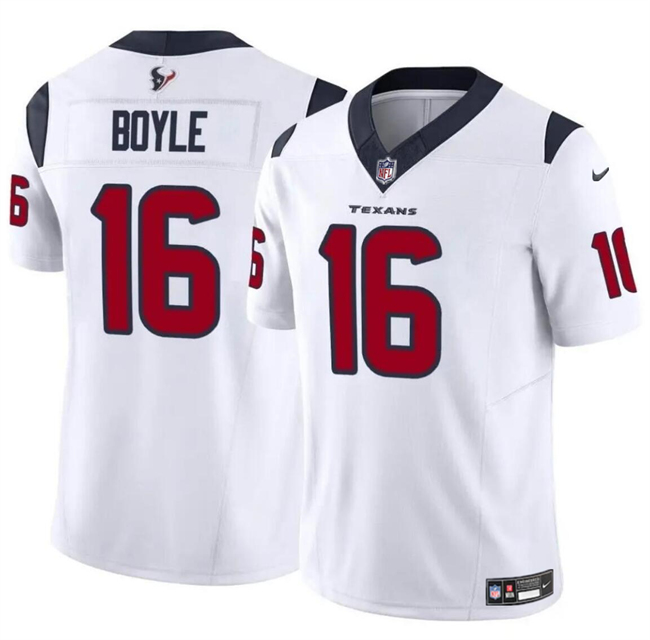 Men's Houston Texans #16 Tim Boyle White 2024 F.U.S.E Vapor Untouchable Football Stitched Jersey